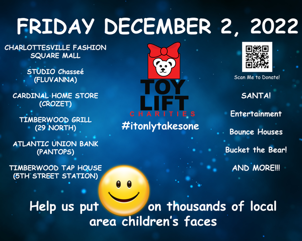 Toy Lift- December 2nd,2022: DONATE TODAY