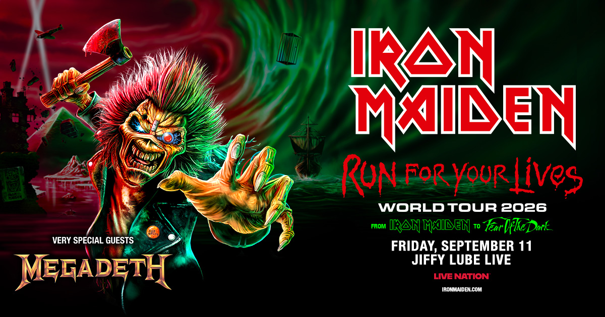 Iron Maiden brings the Run For Your Lives World Tour to Jiffy Lube Live on Friday, September 11
