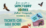 Rockfish Wildlife Sanctuary – Sanctuary Soirée- Nov 14 at 6:30 PM at Pollak Vineyards