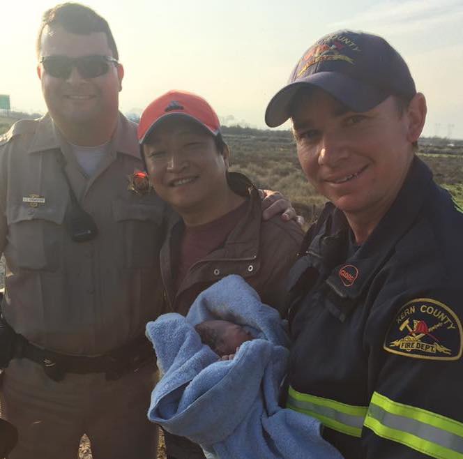 This CHP traffic stop ended up being a bundle of joy