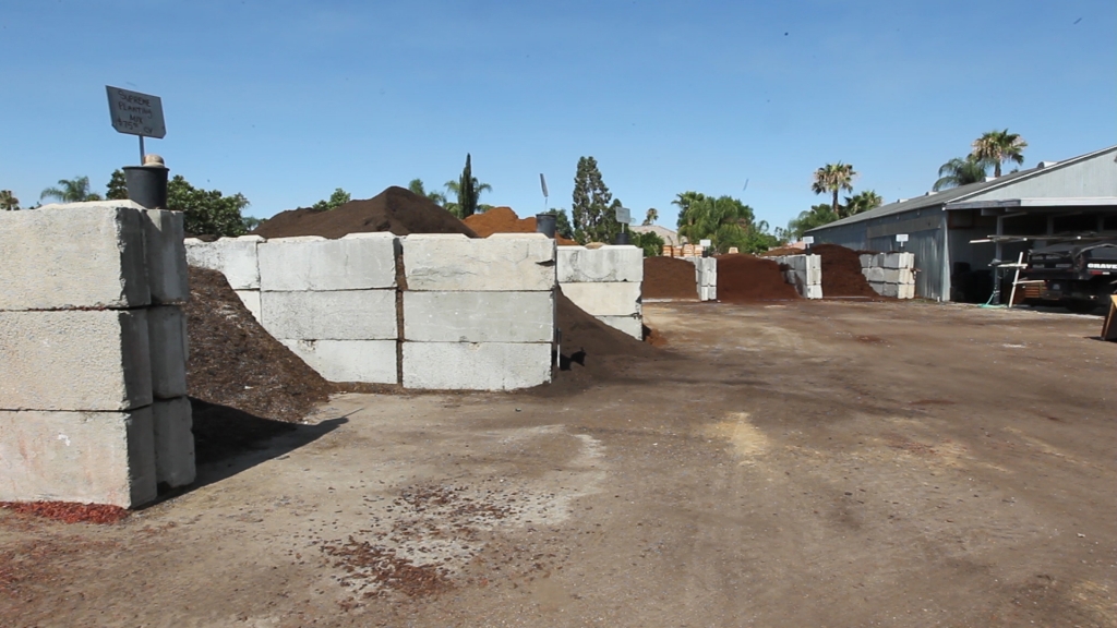 Just some of the materials available for your landscaping project at Bolles Nursery in Bakersfield.