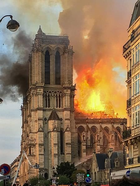 We hear from former city councilwoman Sue Benham, in Paris, about the fire at Notre Dame