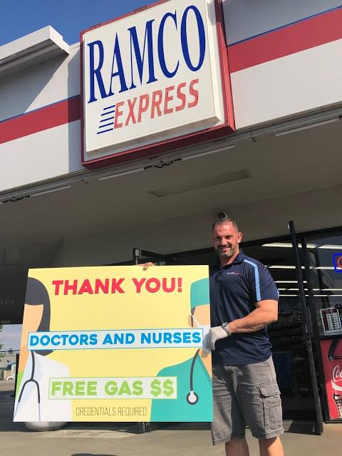 Local service station owner to offer free gas to nurses, doctors