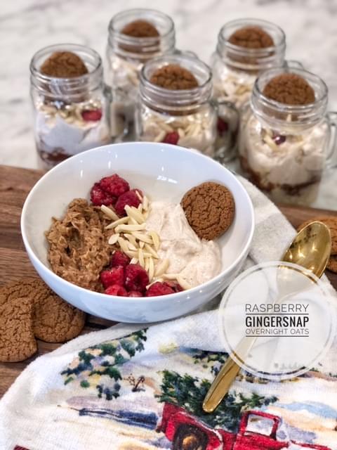 Raspberry Gingersnap Overnight Oats