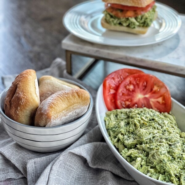 Skinny Pesto Chicken Salad