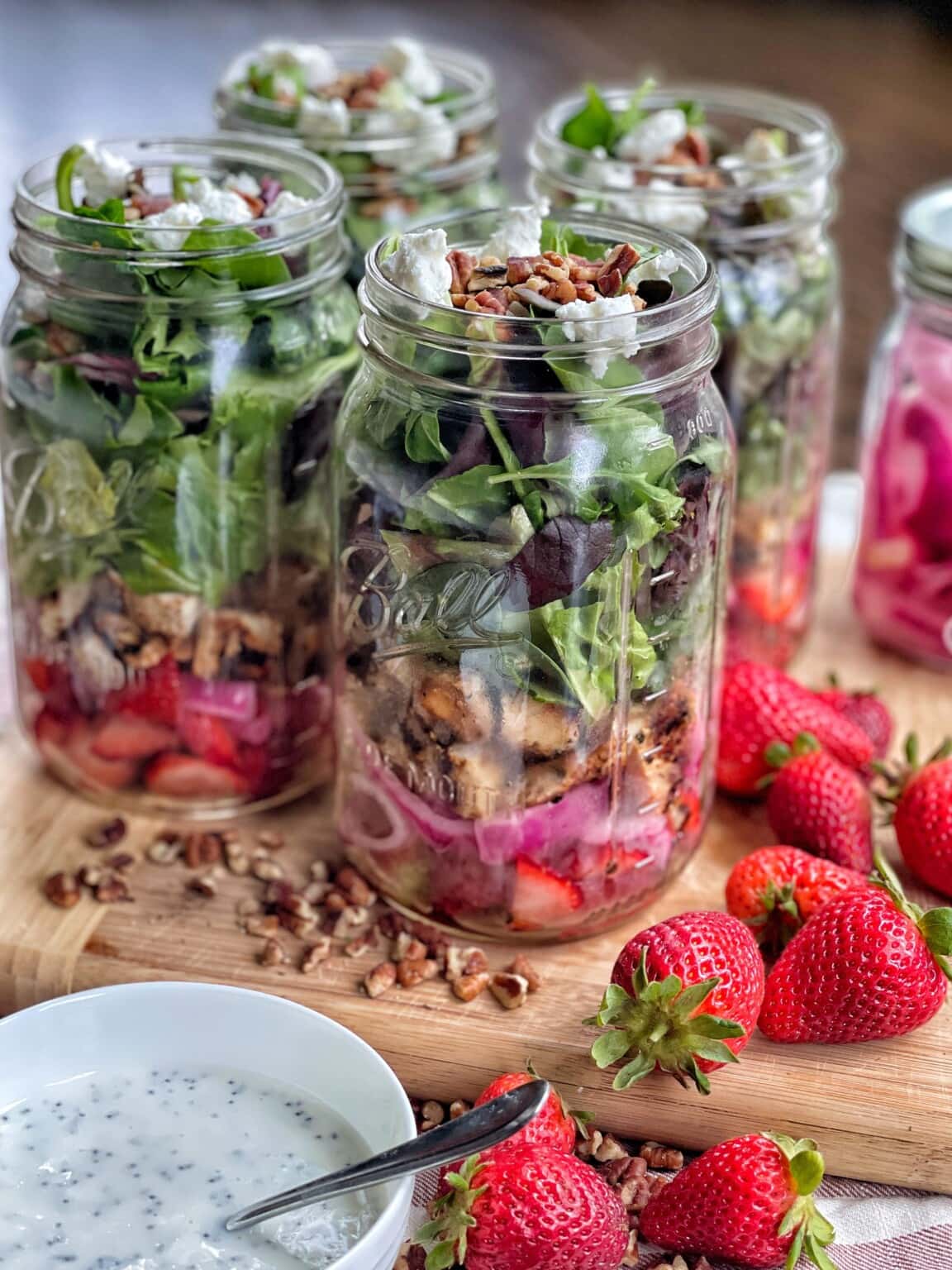 Strawberry Poppyseed Mason Jar Salad