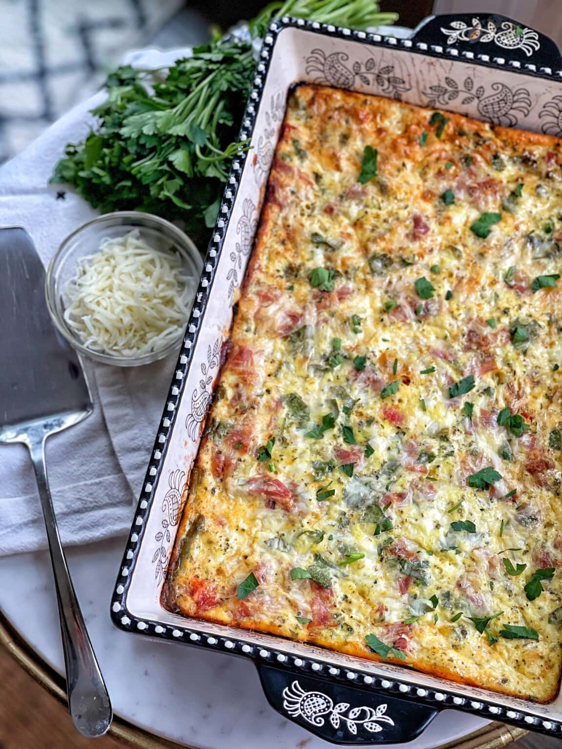 Italian Egg Bake with Prosciutto and Vegetables