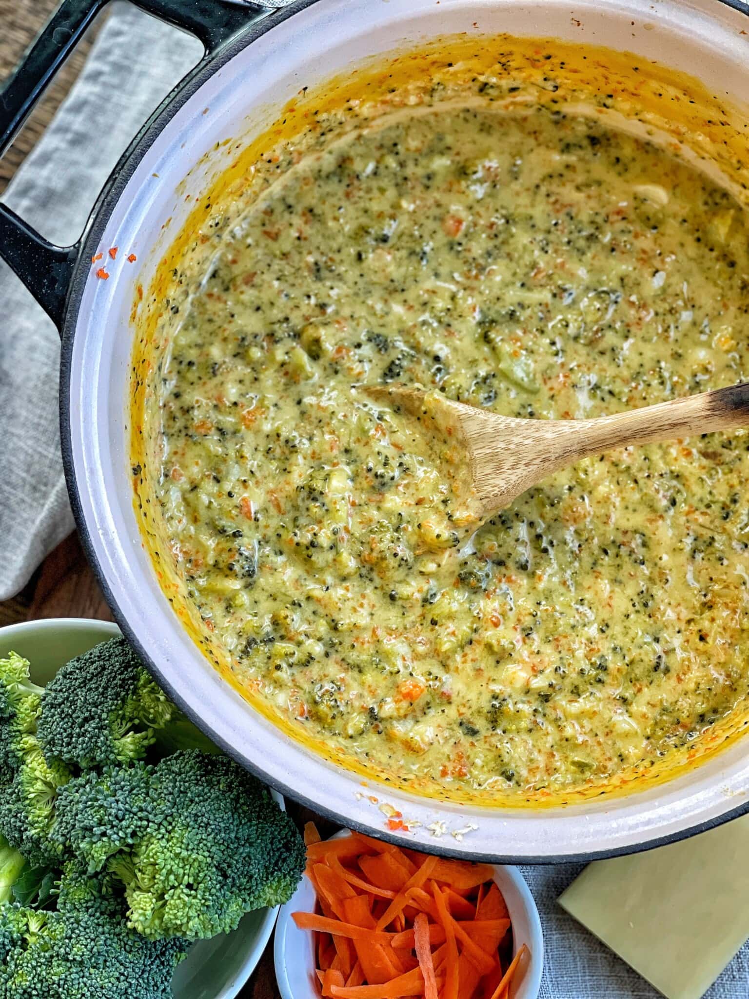 Lightened Up Broccoli Cheddar Soup