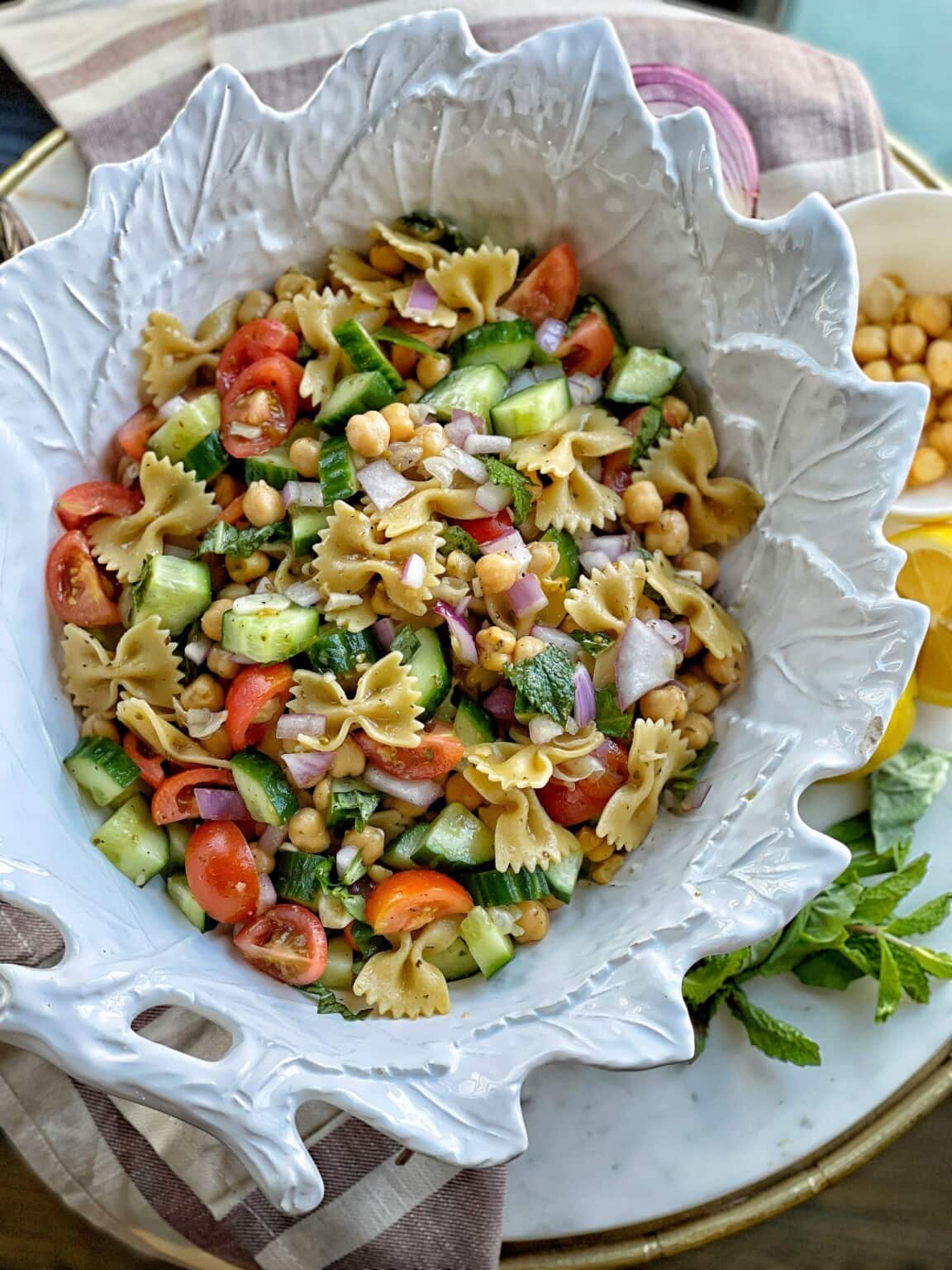 Healthy Chickpea and Vegetable Pasta Salad