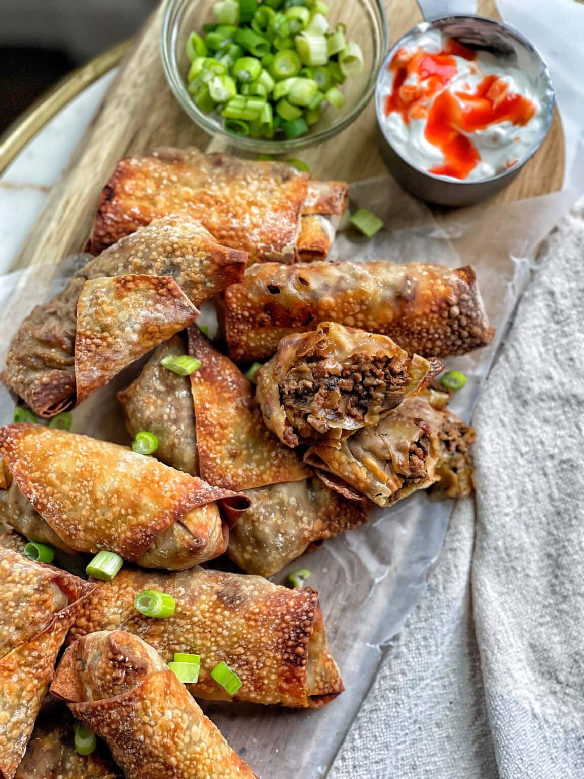 Air Fried Philly Cheesesteak Egg Rolls