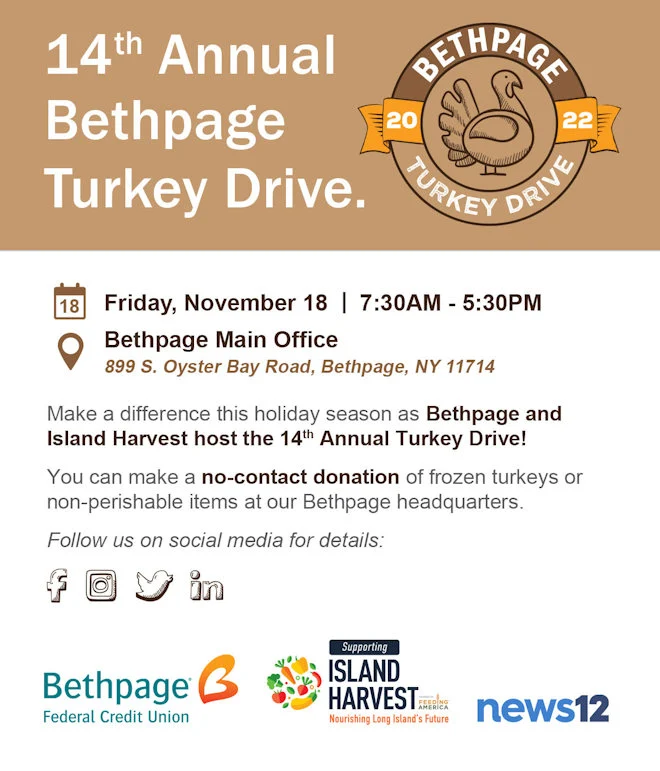 The Bethpage Turkey Drive to benefit Island Harvest is today