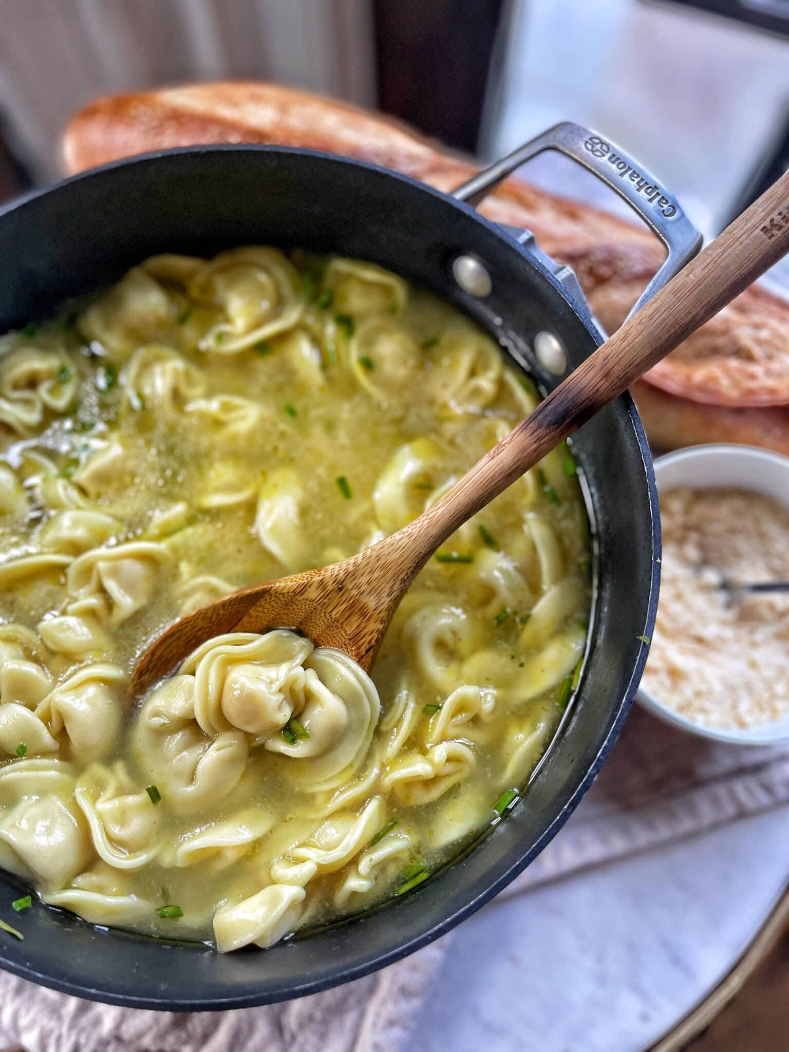 Healthy Tortellini in Broth