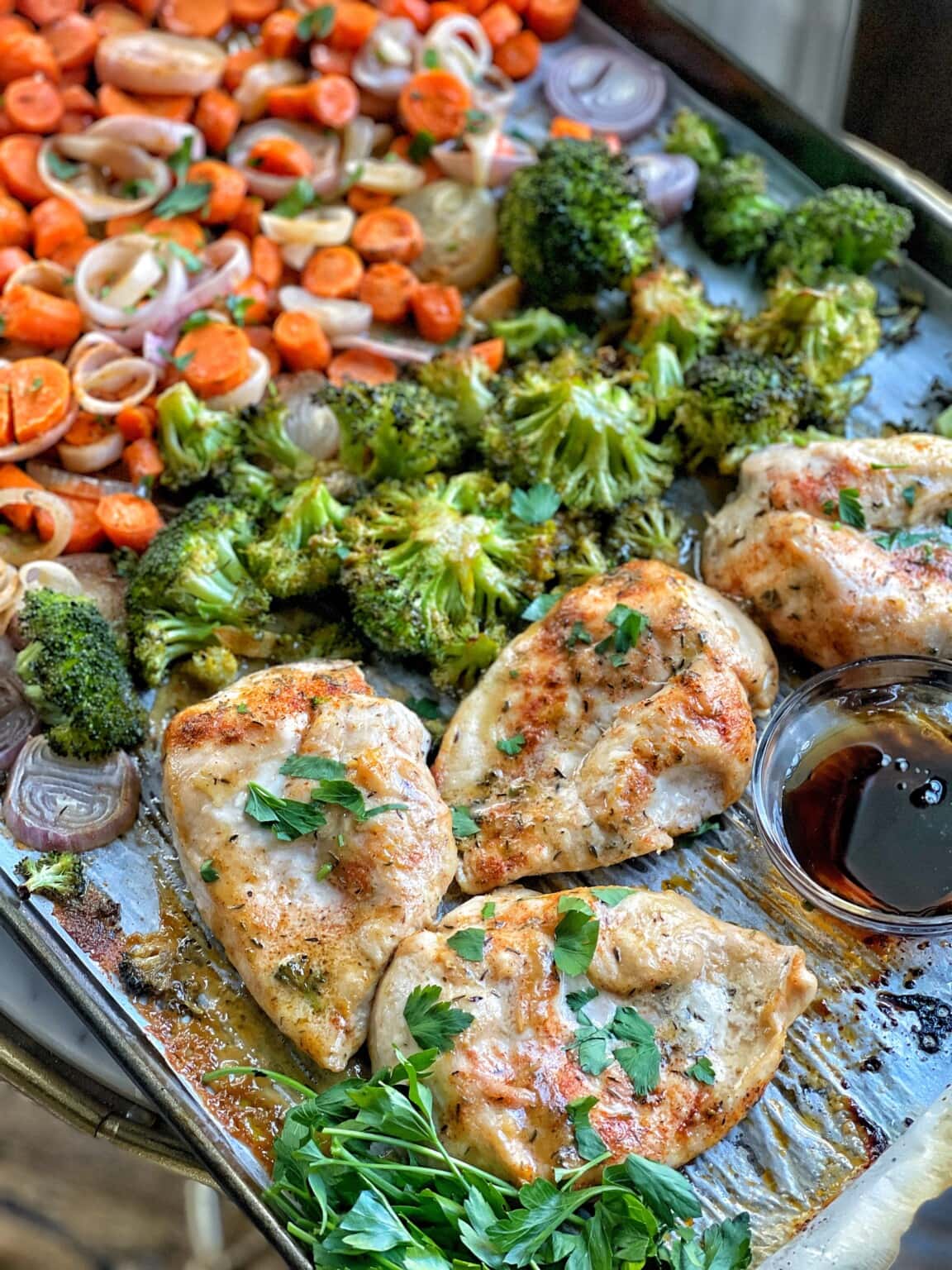 Sheet Pan Maple Dijon Chicken and Vegetables