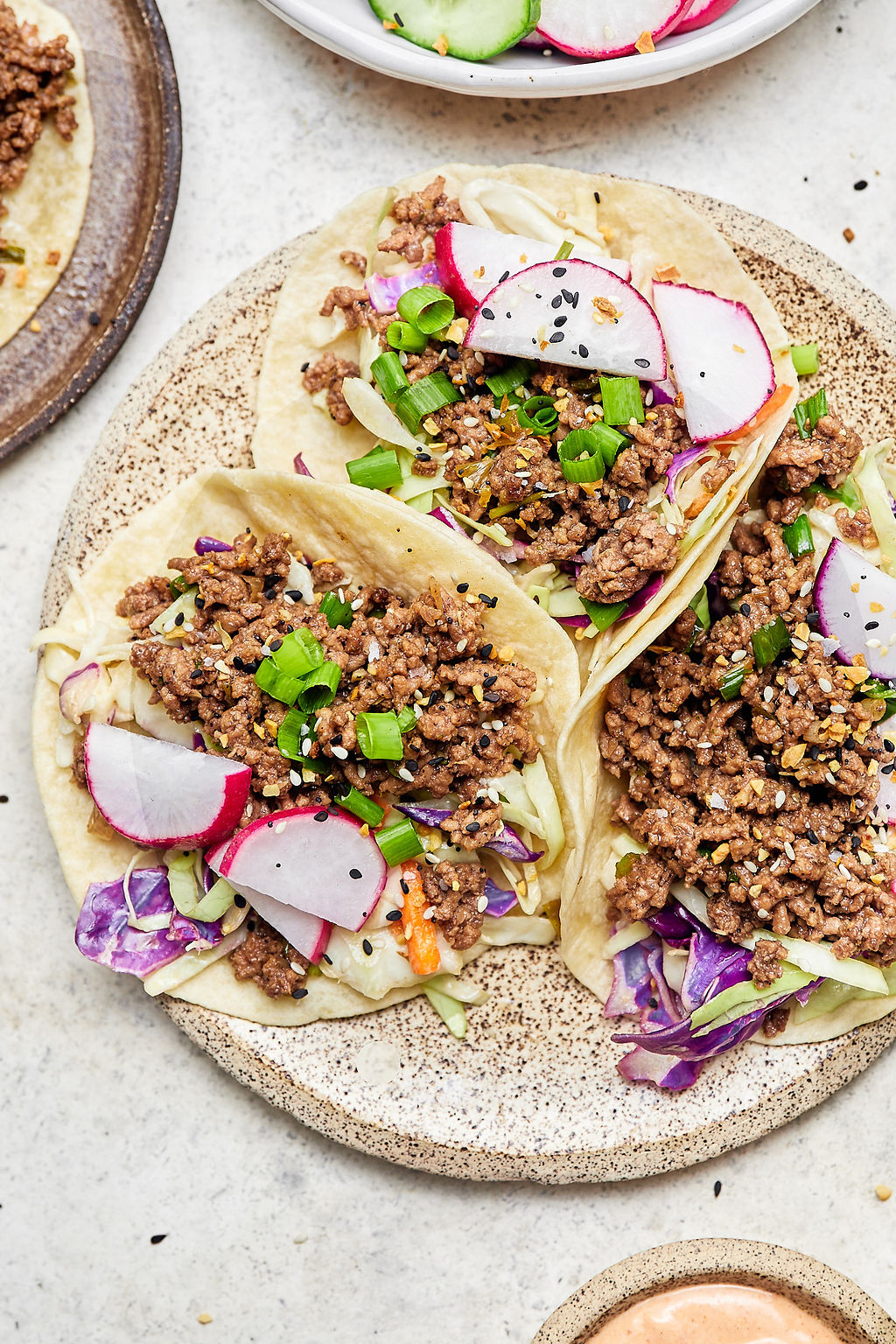 Asian-Inspired Healthy Ground Beef Tacos
