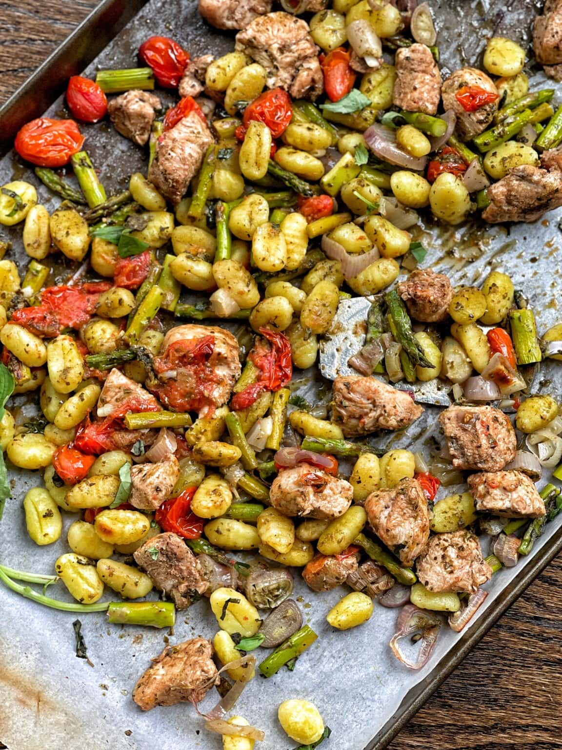Healthy Sheet Pan Gnocchi, Chicken, and Vegetables