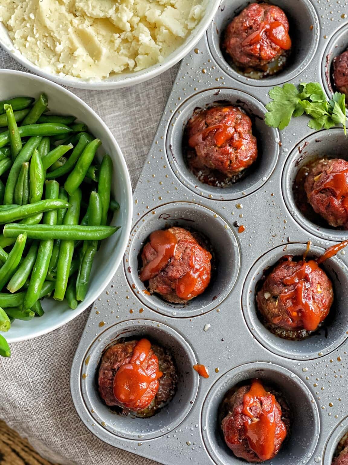 Healthy BBQ Meatloaf Meatballs