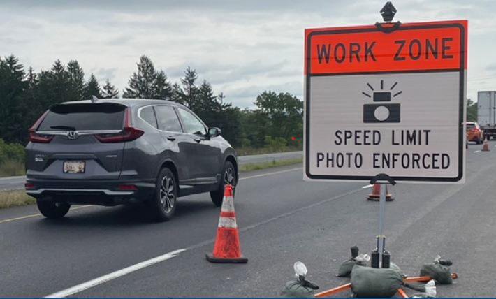 Speed cameras are being added to roadwork zones