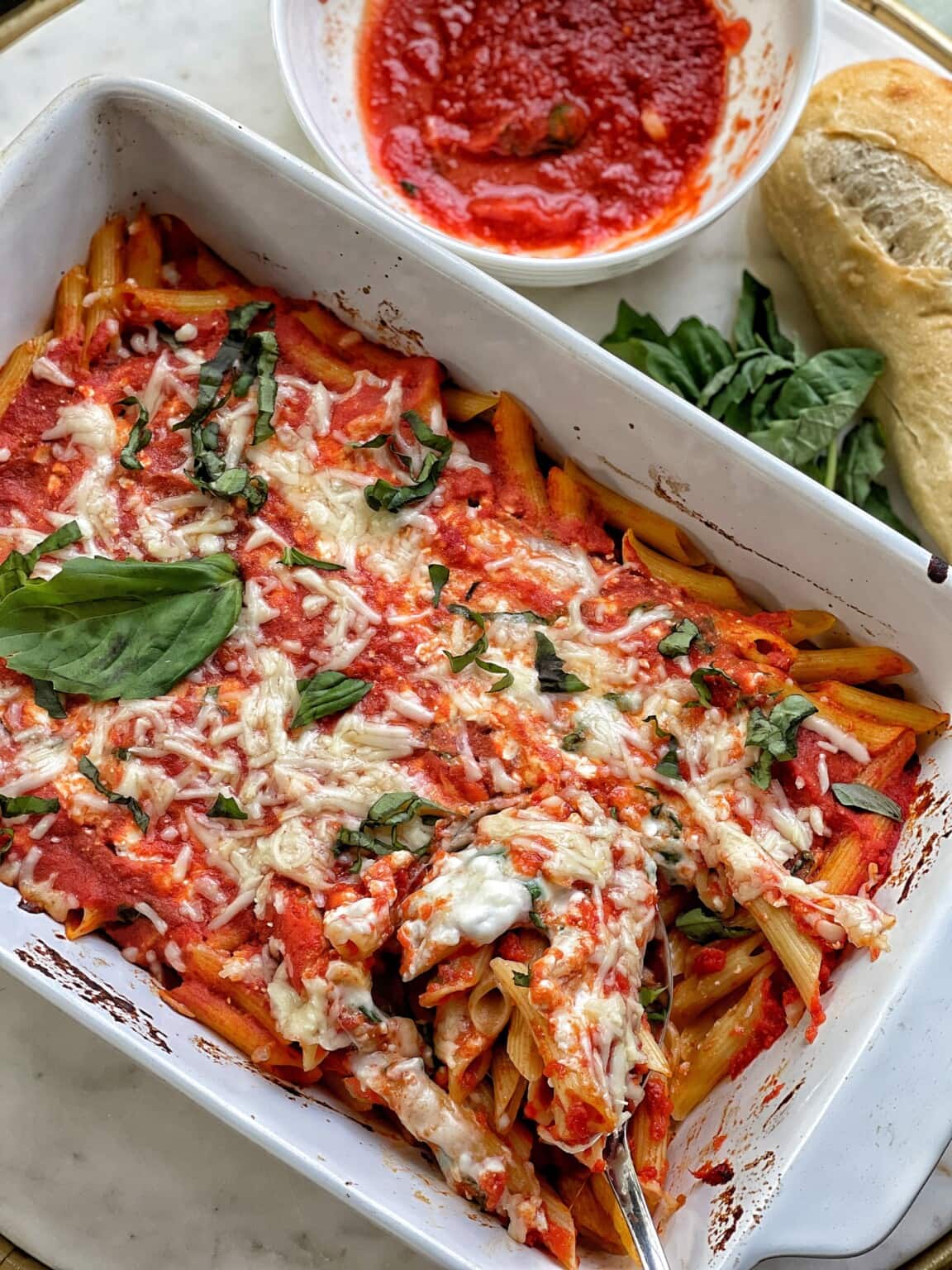 Healthy Baked Pasta with Cottage Cheese