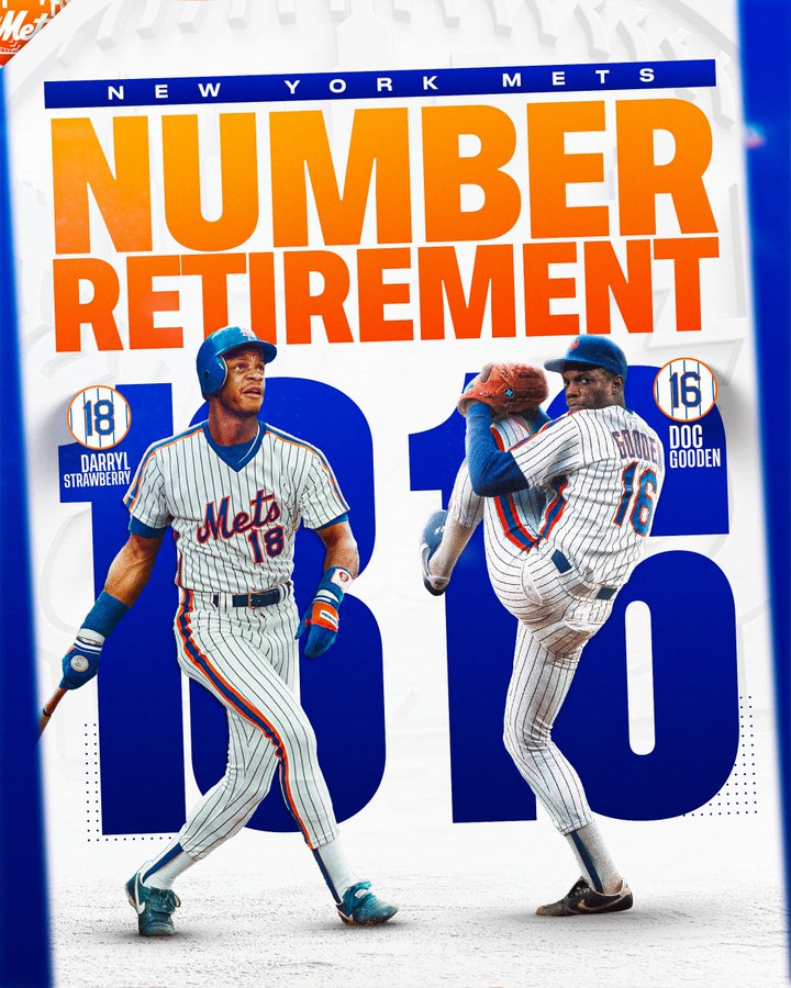 Gooden’s No. 16 and Strawberry’s No. 18 to be retired by Mets next season