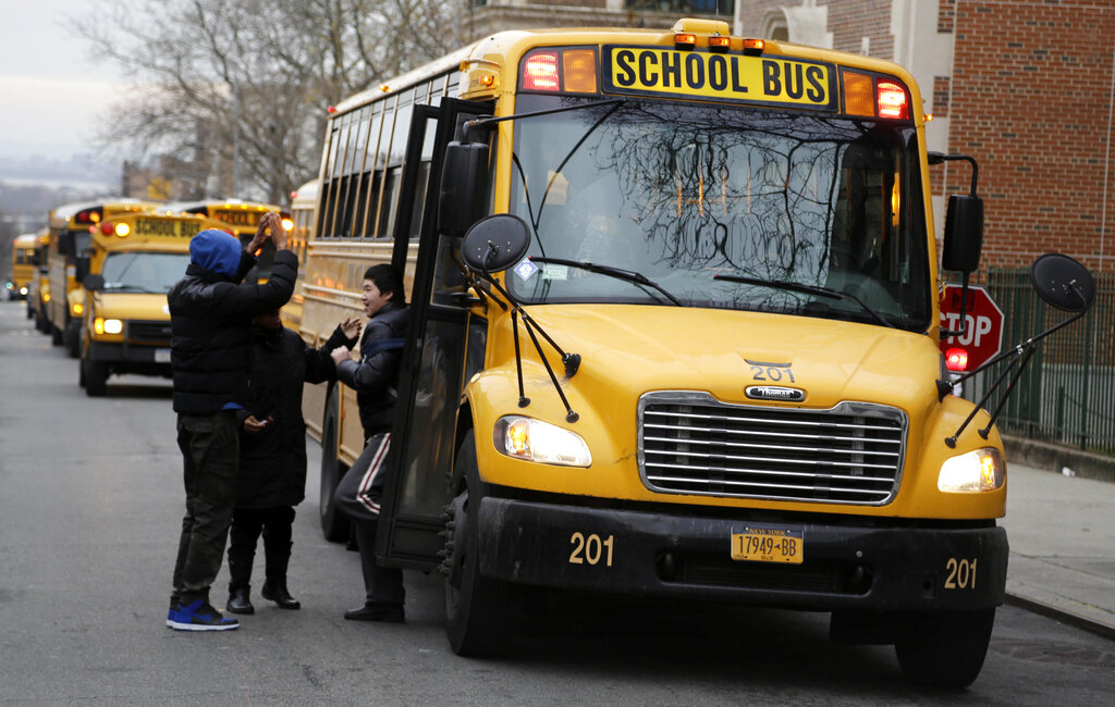 School bus crashes into a home in N. Merrick