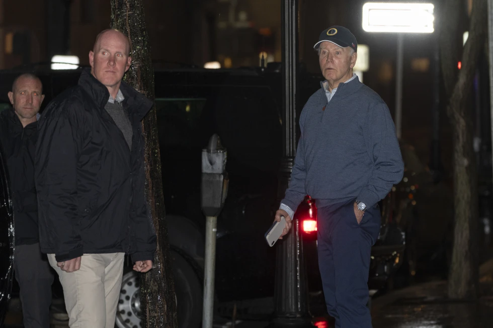 Car plows into parked vehicle in Biden’s motorcade outside Delaware campaign headquarters