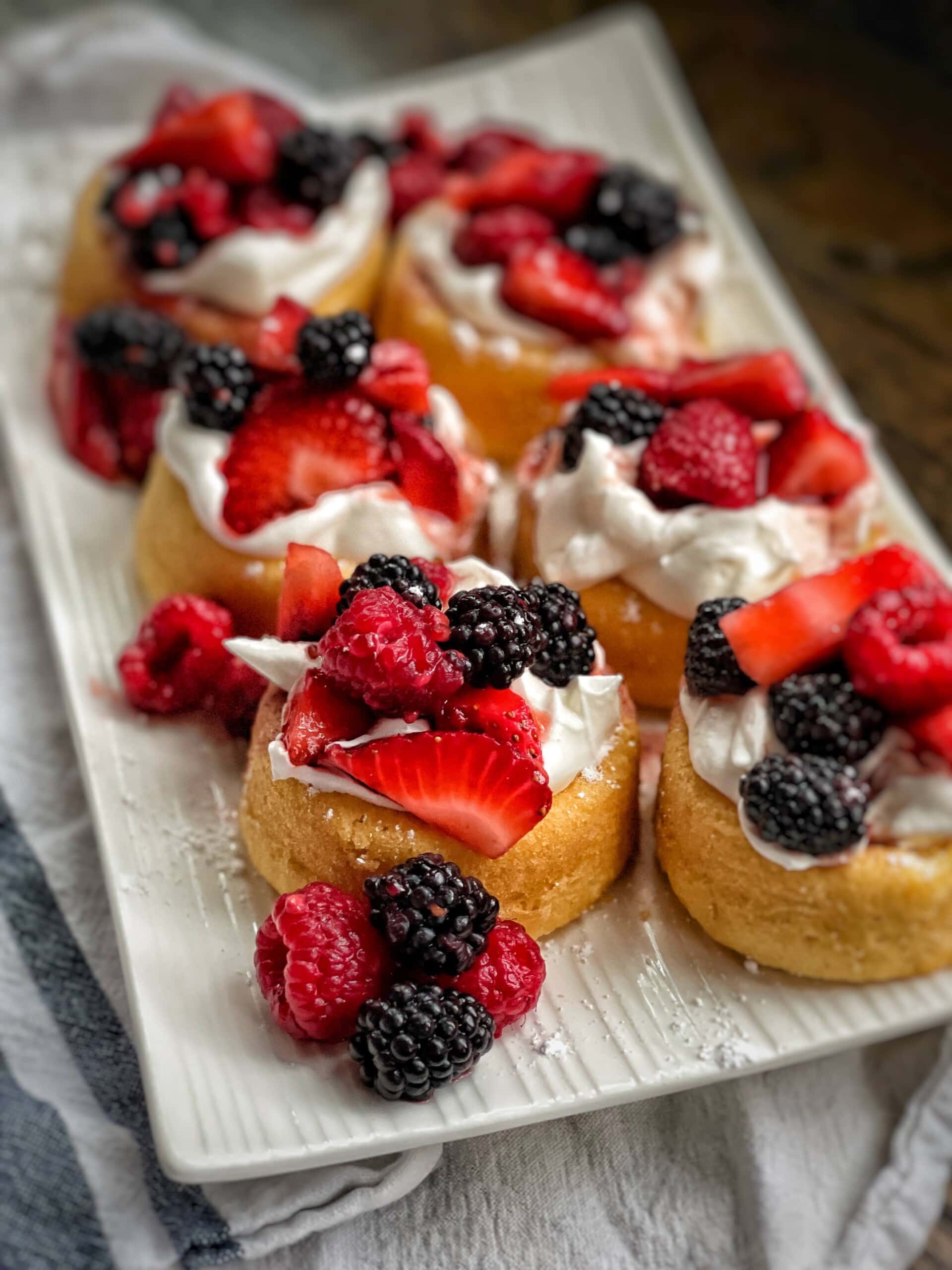 Dessert Shells with Macerated Mixed Berries