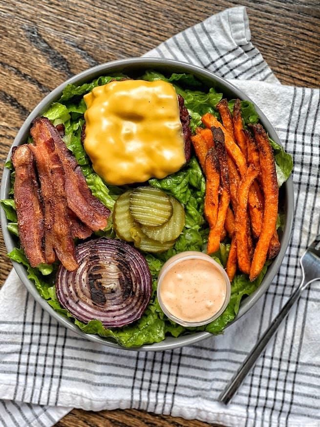 Everything But the Bun Burger Salad