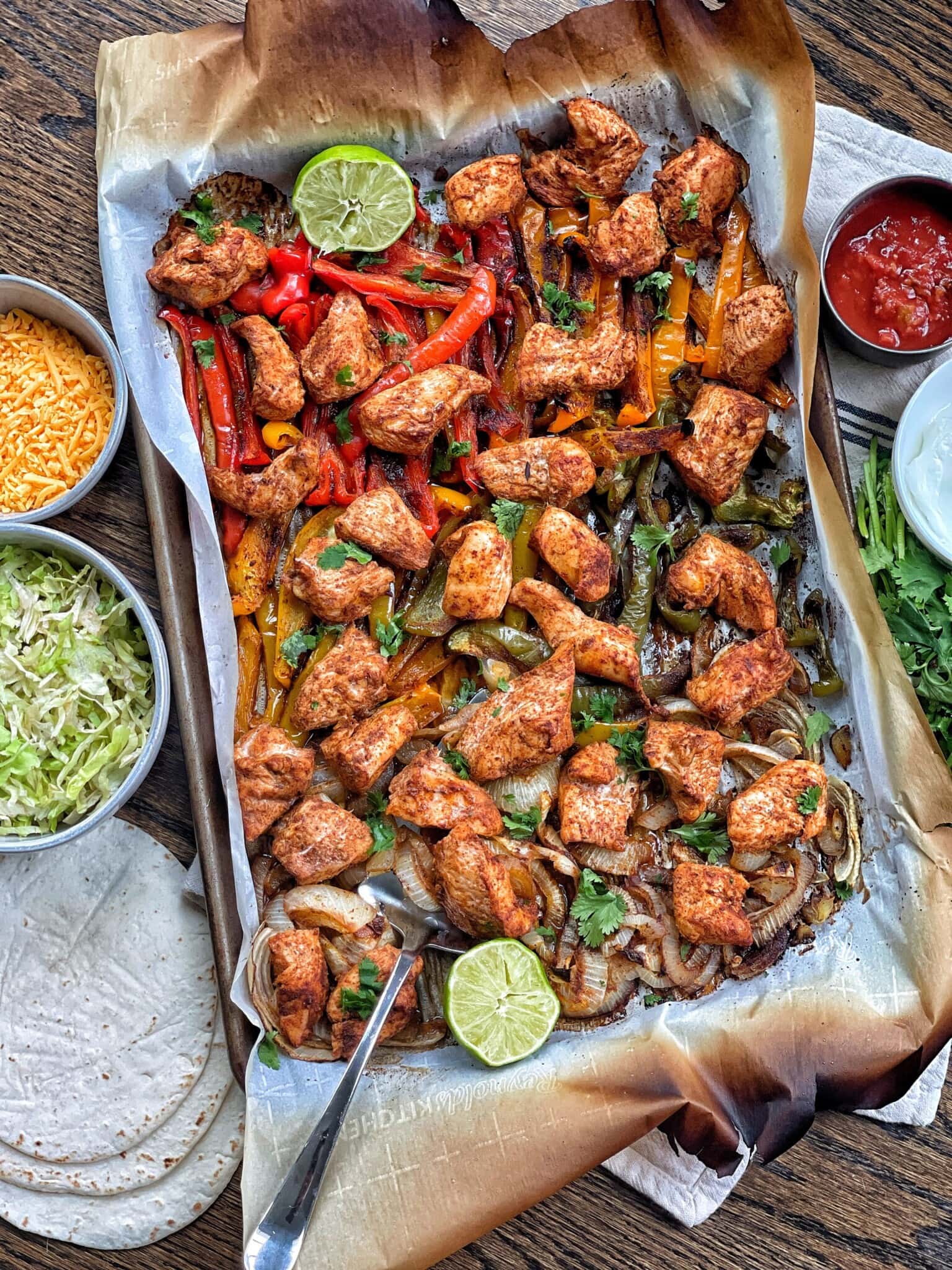 Easy Healthy Sheet Pan Chicken Fajitas