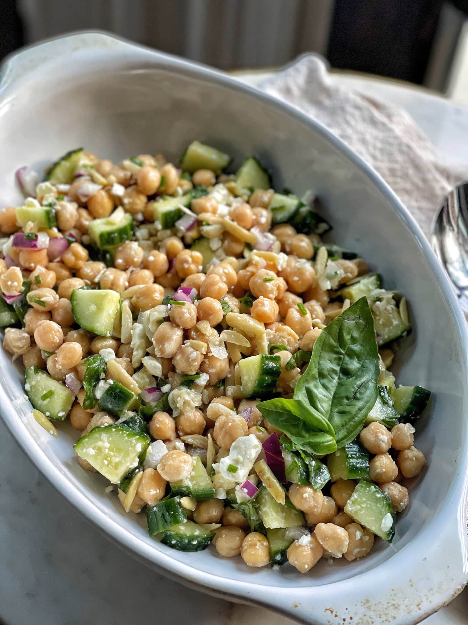 Healthy Herby Chickpea Cucumber Salad