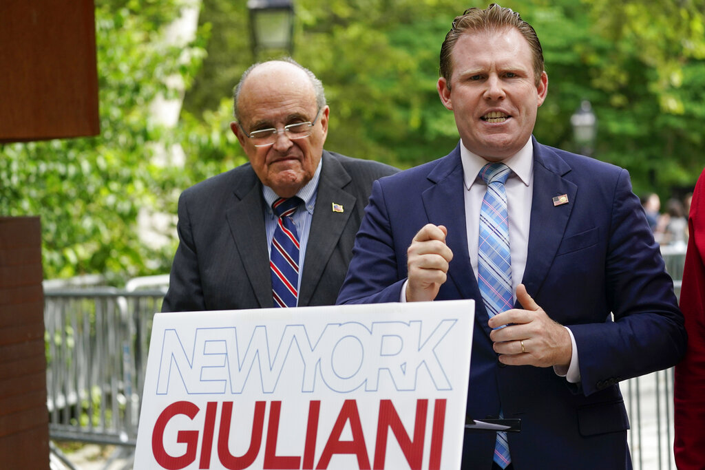 Andrew Giuliani invokes famous dad in bid for NY governor