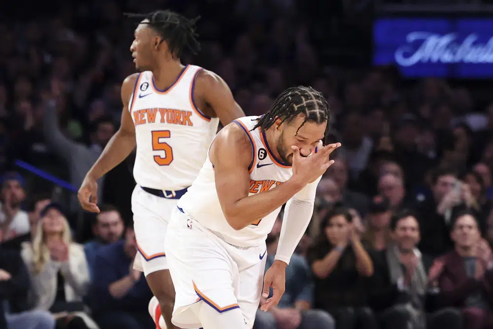 Knicks end 9-game skid vs Nets, 124-106