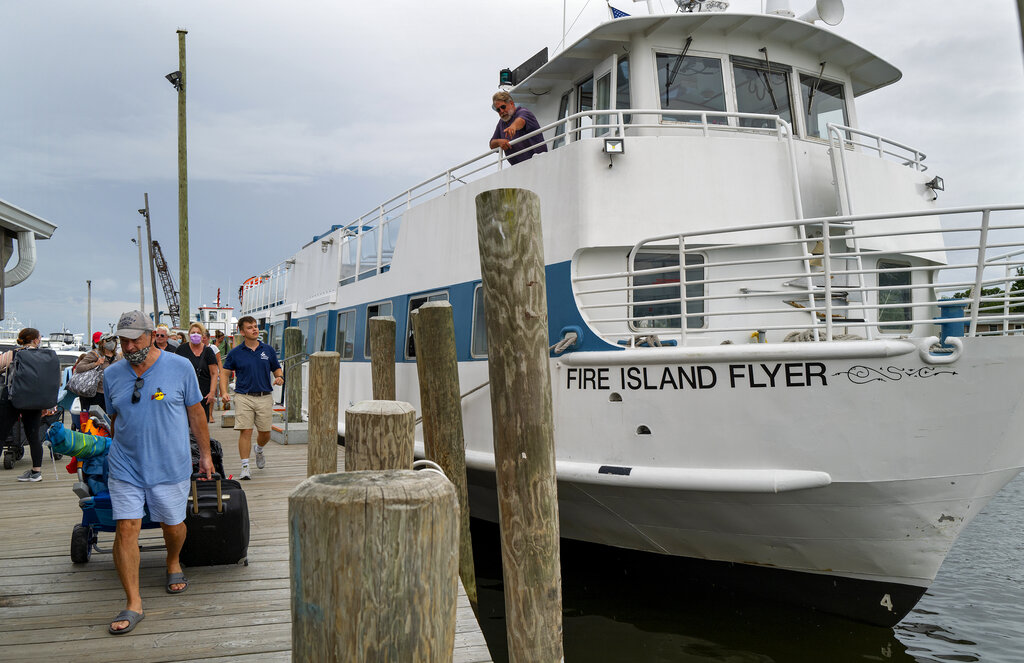 Fire Island ferry passengers switch boats mid trip