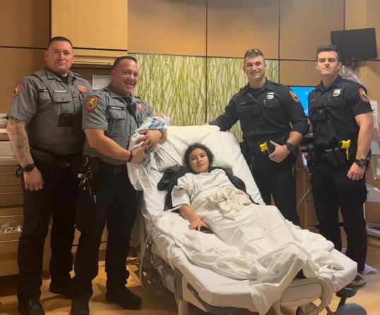 Police officers assisted with a baby delivery in a car in Uniondale