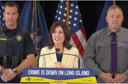 Hochul announces double-digit drop in Long Island crime