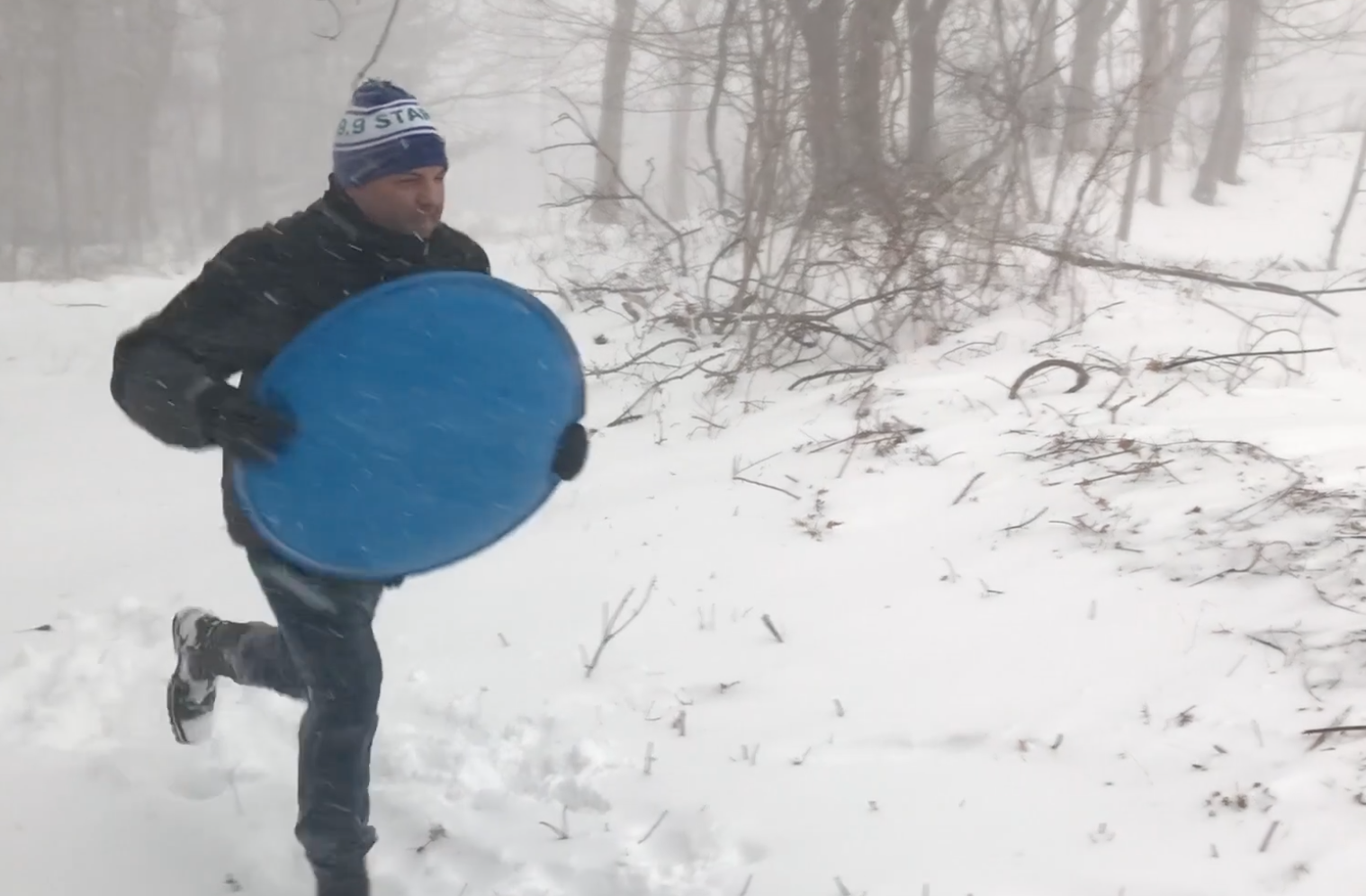 60 Seconds Behind the Scenes- Raven’s sledding adventure