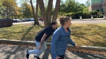 60 Seconds Behind the Scenes- Raven races Anna!