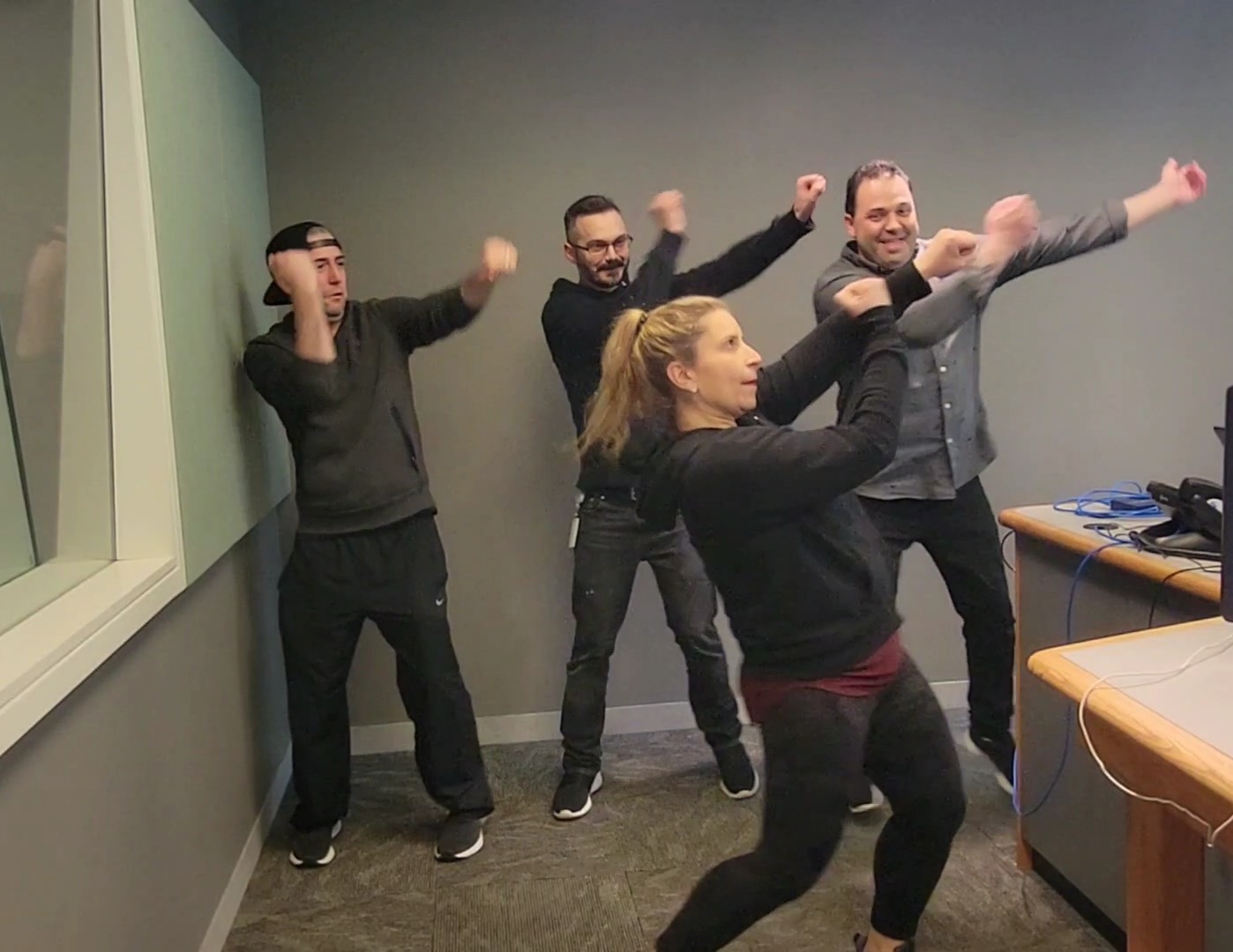 It’s International Dance Day So Anna Taught The Guys A New Routine!