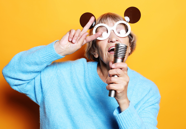 Tell Me Something Good: Grandmother sings Karaoke for store full of people