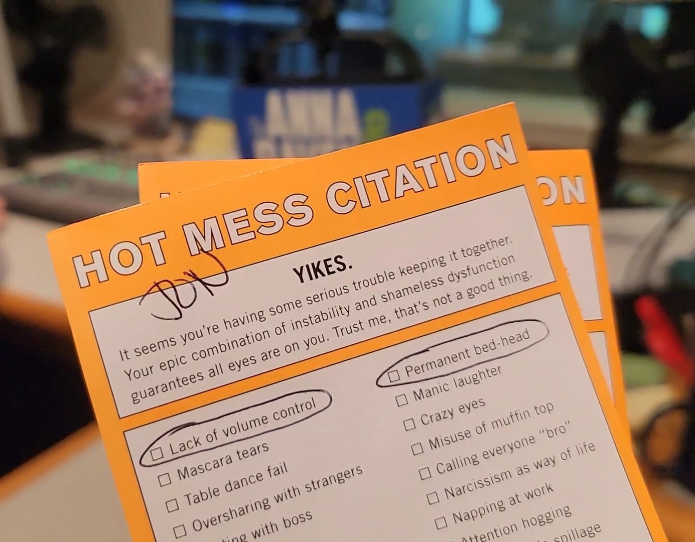 Anna’s “Hot Mess Citation” Tickets