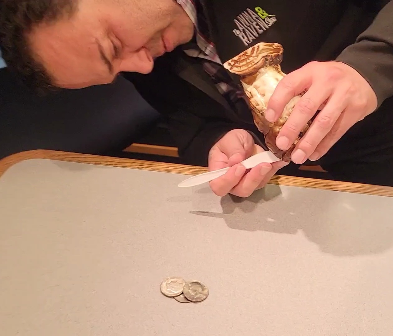 Getting Coins Out Of Raven’s Piggybank!