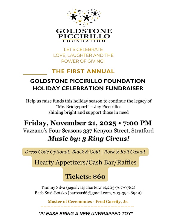 1st Annual Goldstone-Piccirillo Foundation Holiday Kick-Off Event