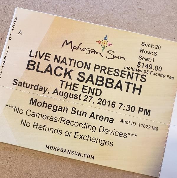 Throwback Concert: Black Sabbath at Mohegan Sun Arena 2016