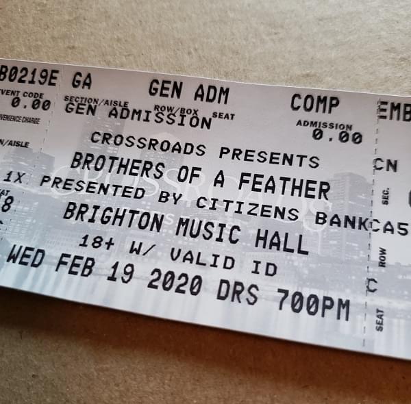 Throwback Concert: Brothers of a Feather at Brighton Music Hall 2020