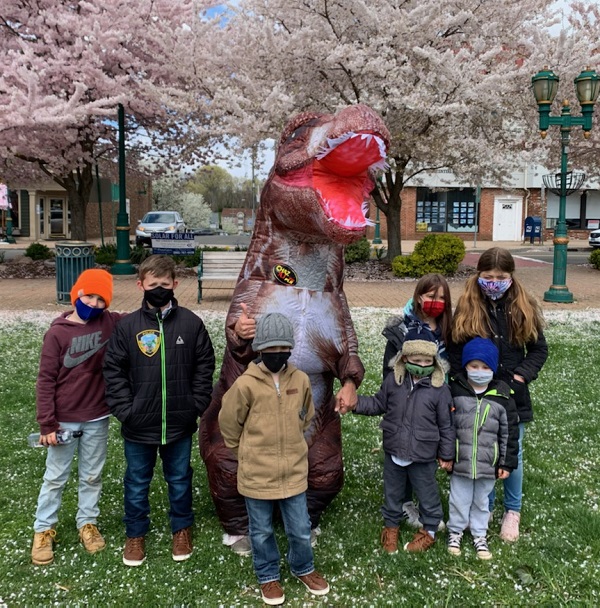 Photos: AJ as Godzilla in Branford for Make-A-Wish