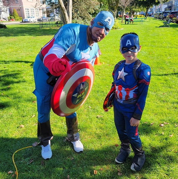 Photos: AJ as Captain America for Make-A-Wish