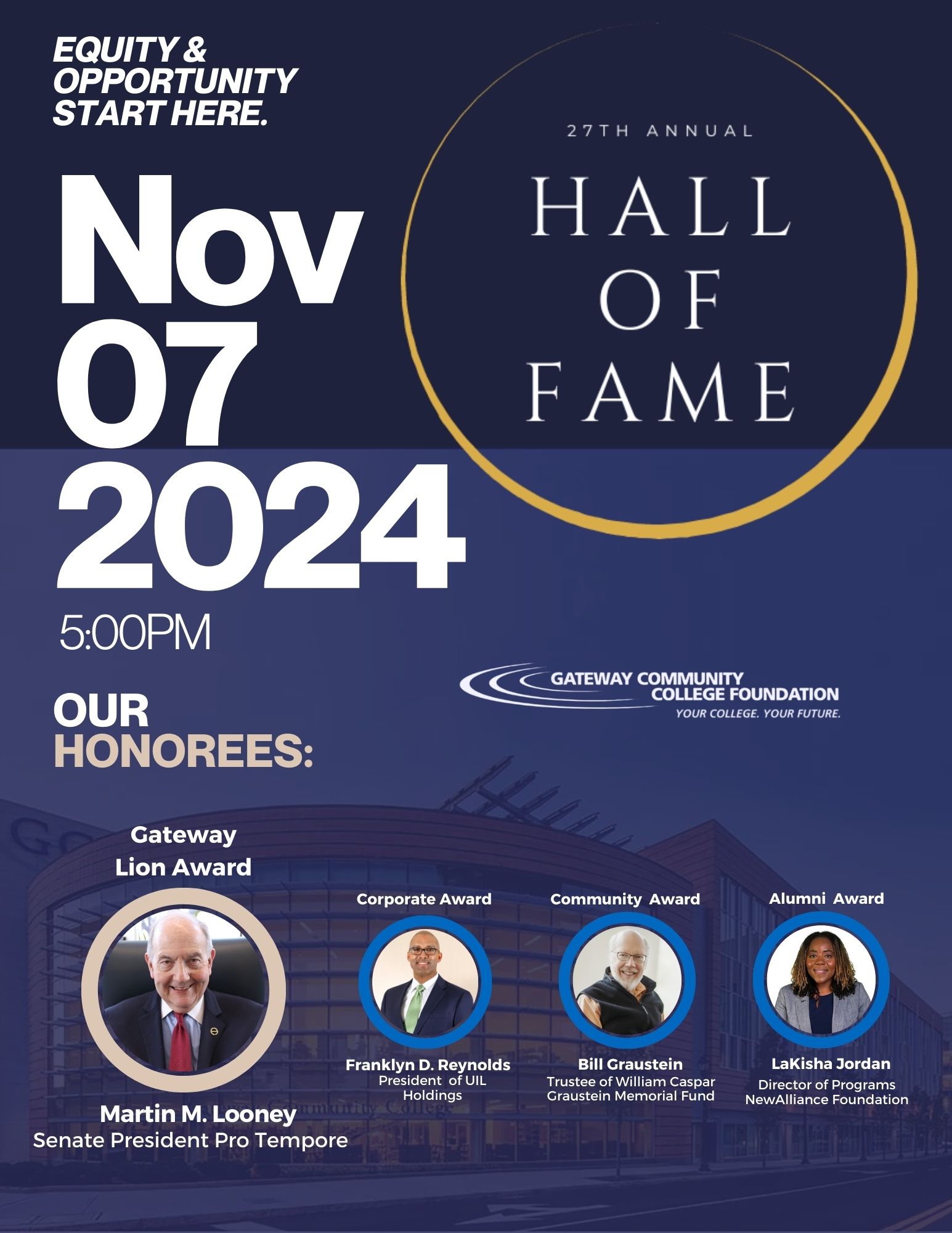 27th Annual Gateway Community College Foundation Hall of Fame