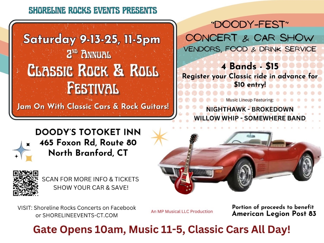 SHORELINE ROCKS EVENTS PRESENTS:                       2ND ANNUAL CLASSIC ROCK & ROLL FESTIVAL