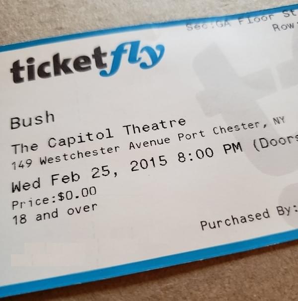 Throwback Concert: Bush at The Capitol Theatre 2015