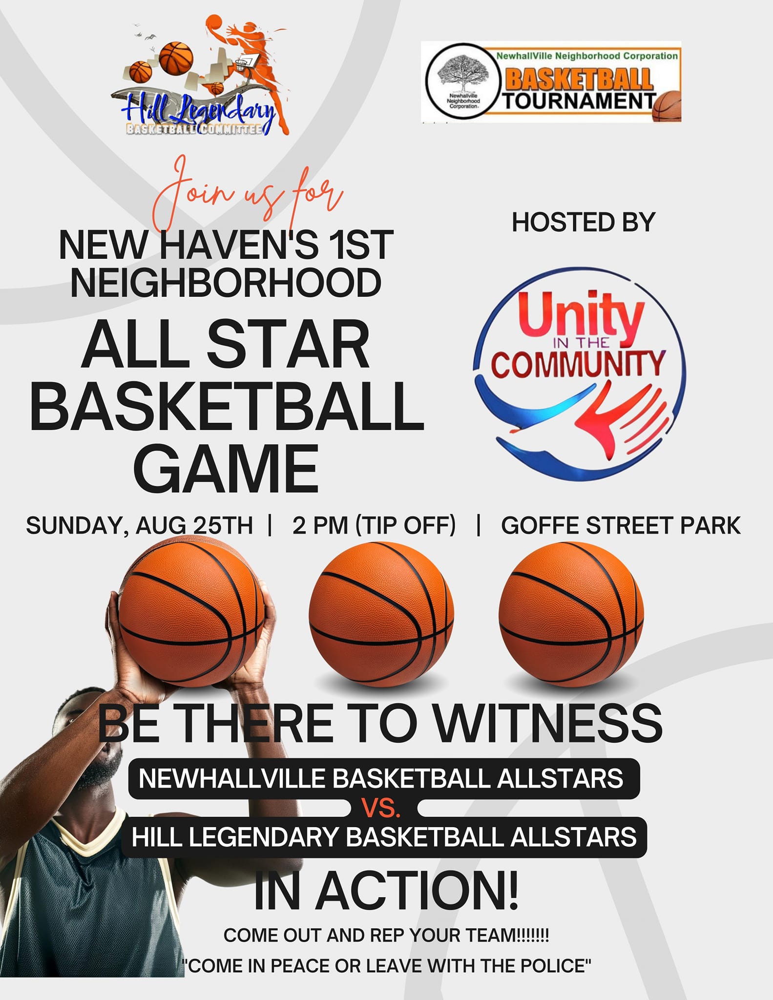UNITY IN THE COMMUNITY PRESENTS: NEW HAVEN’S 1ST NEIGHBORHOOD ALL-STAR BASKETBALL GAME