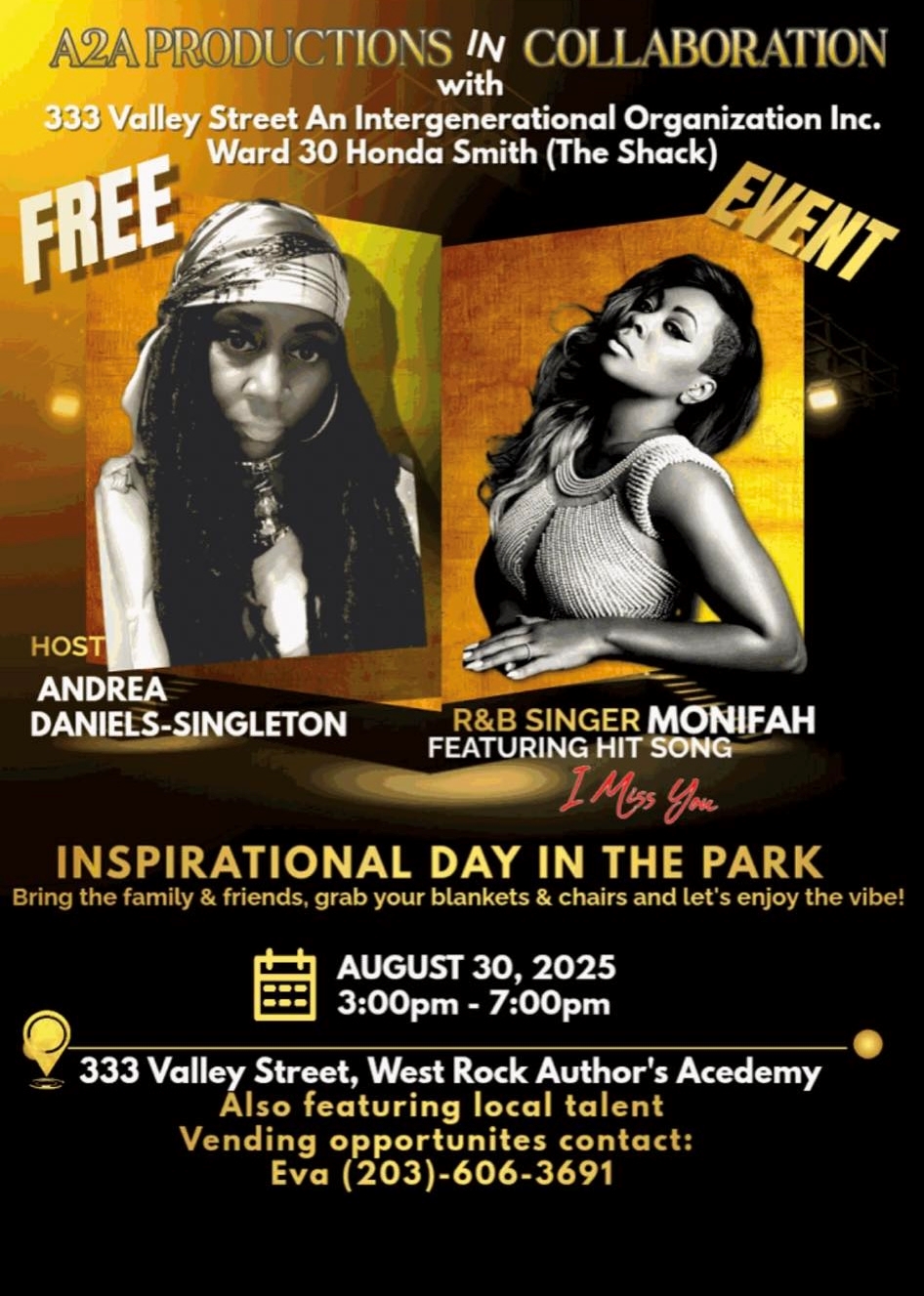 INSPIRATIONAL DAY IN THE PARK FEATURING R&B SINGER MONIFAH